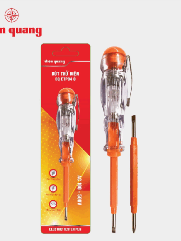 Bút thử điện Điện Quang ĐQ ETP04 O (2 đầu vít, 160 mm, màu cam)