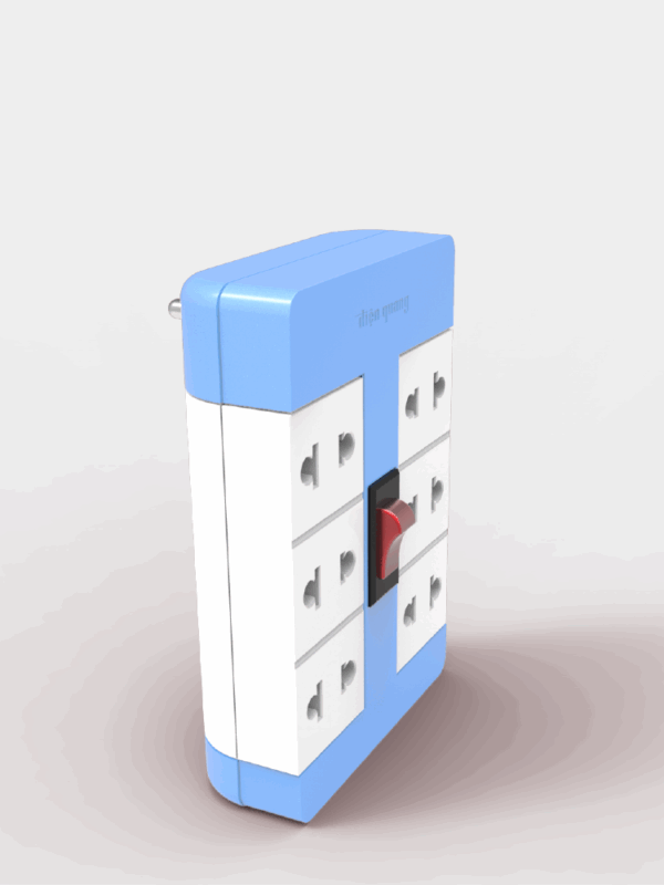 Ổ cắm xoay 90º Điện Quang ĐQ ESK RT 6BW