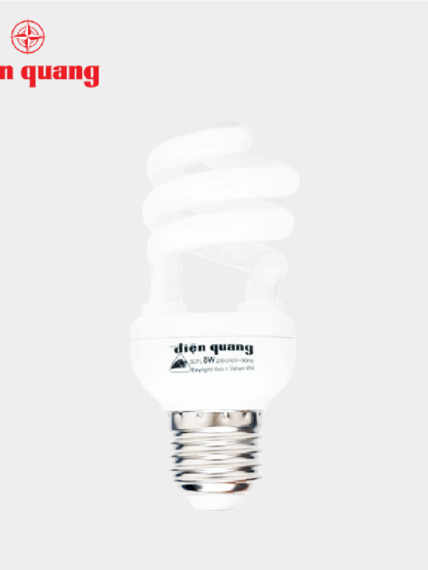 Đèn Compact xoắn Điện Quang ĐQ-SPL-T3-8W-DL-E27